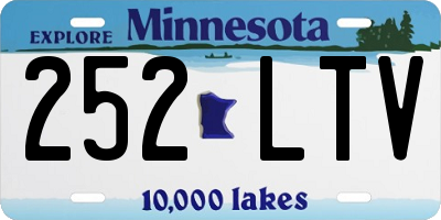 MN license plate 252LTV