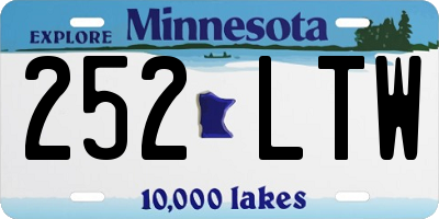 MN license plate 252LTW