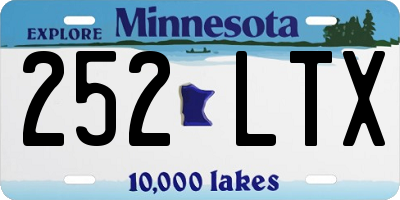 MN license plate 252LTX