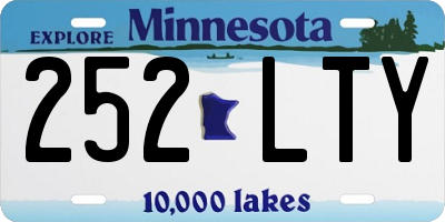 MN license plate 252LTY