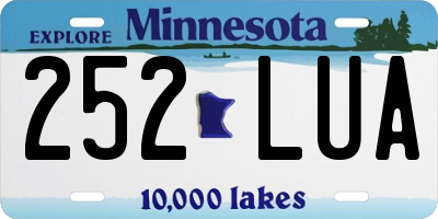 MN license plate 252LUA