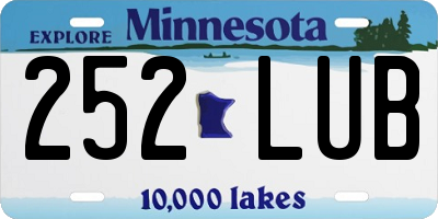 MN license plate 252LUB