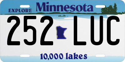 MN license plate 252LUC