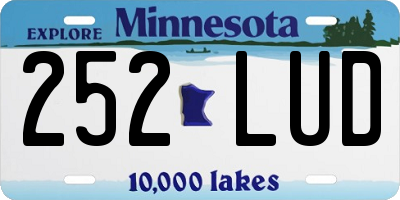 MN license plate 252LUD