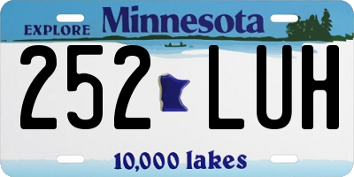 MN license plate 252LUH