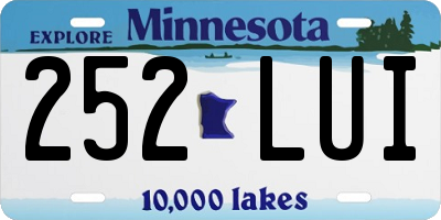 MN license plate 252LUI