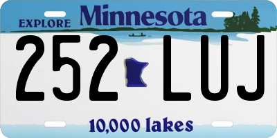 MN license plate 252LUJ