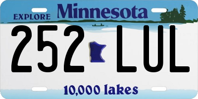 MN license plate 252LUL