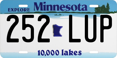 MN license plate 252LUP