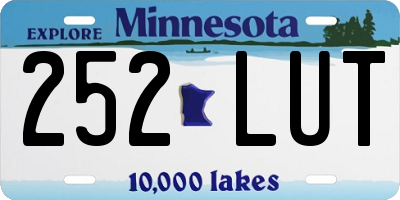 MN license plate 252LUT