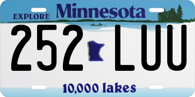 MN license plate 252LUU