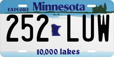 MN license plate 252LUW