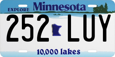 MN license plate 252LUY