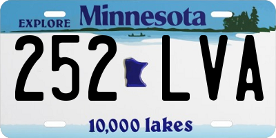 MN license plate 252LVA