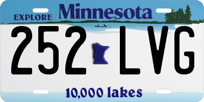 MN license plate 252LVG