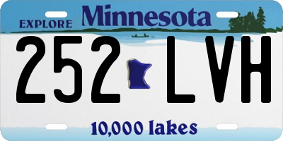 MN license plate 252LVH