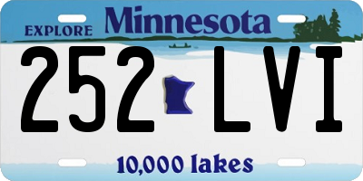 MN license plate 252LVI