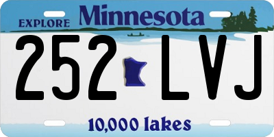 MN license plate 252LVJ