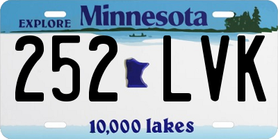 MN license plate 252LVK