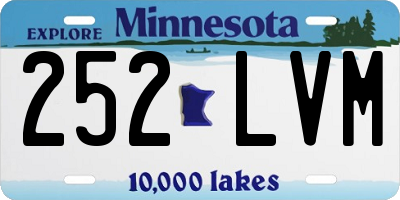 MN license plate 252LVM