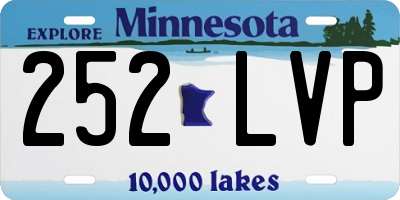 MN license plate 252LVP