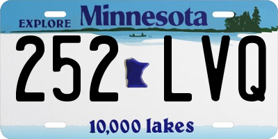 MN license plate 252LVQ