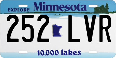 MN license plate 252LVR