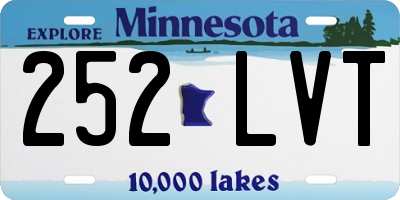 MN license plate 252LVT
