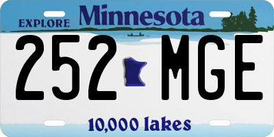 MN license plate 252MGE