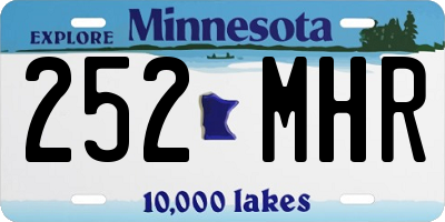 MN license plate 252MHR
