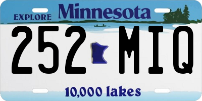 MN license plate 252MIQ