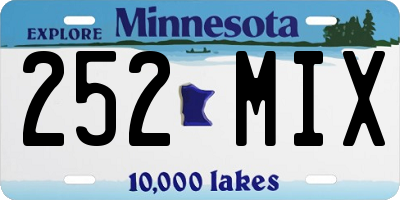 MN license plate 252MIX