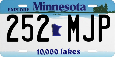 MN license plate 252MJP