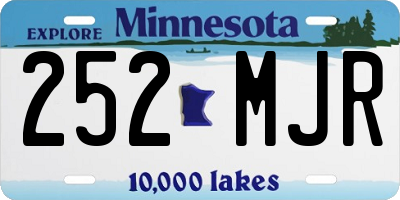 MN license plate 252MJR