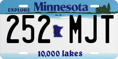 MN license plate 252MJT