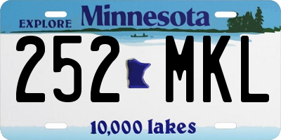 MN license plate 252MKL