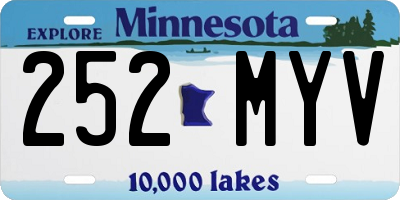 MN license plate 252MYV