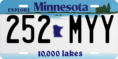 MN license plate 252MYY