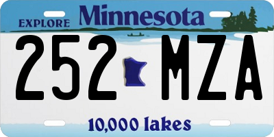 MN license plate 252MZA