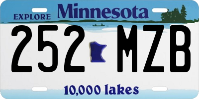 MN license plate 252MZB
