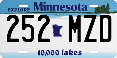 MN license plate 252MZD