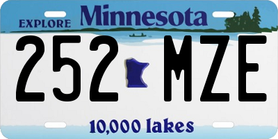 MN license plate 252MZE