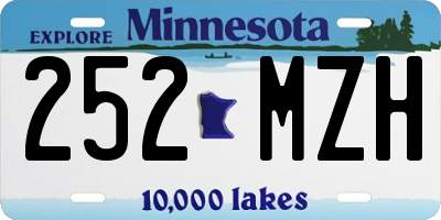 MN license plate 252MZH