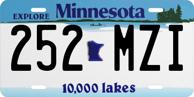 MN license plate 252MZI