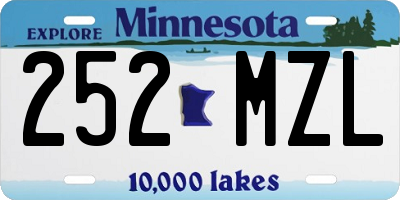 MN license plate 252MZL