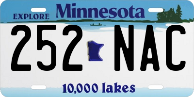 MN license plate 252NAC