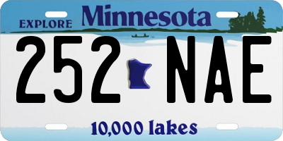 MN license plate 252NAE