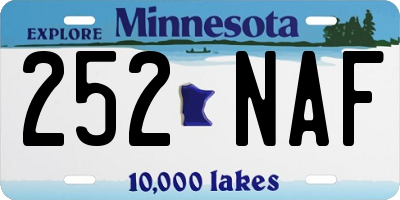 MN license plate 252NAF