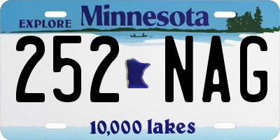 MN license plate 252NAG