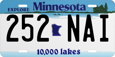 MN license plate 252NAI
